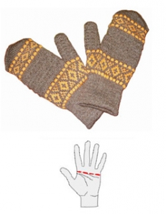 Теплые рукавицы из настоящей верблюжей шерсти